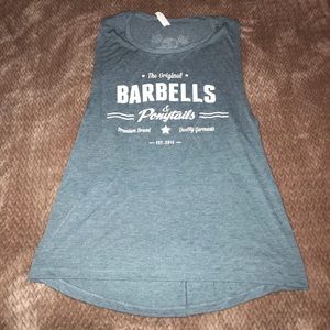 Barbells and Ponytails Muscle Tank!